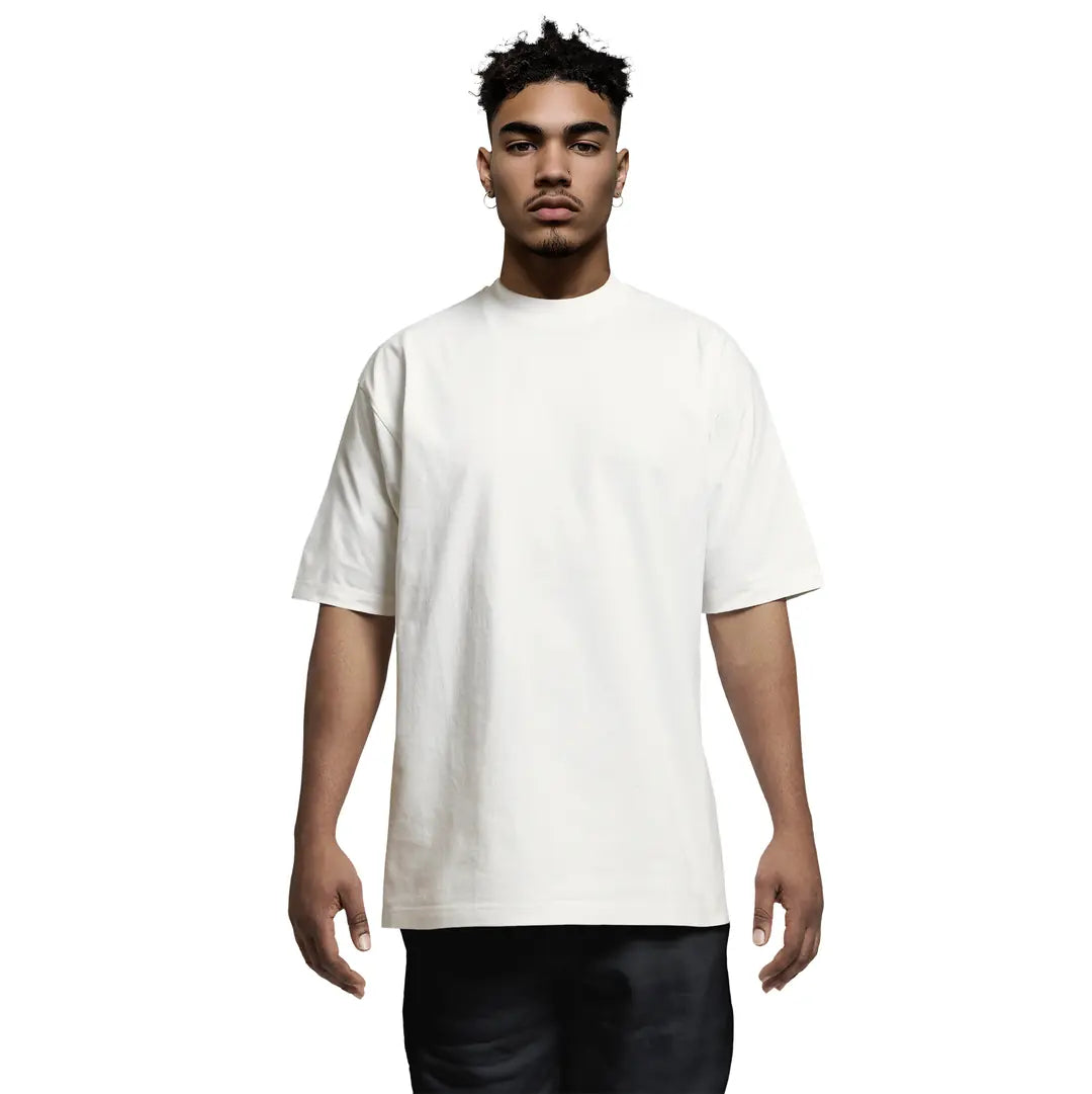 Oversize Basic T-shirt Beyaz - Ön