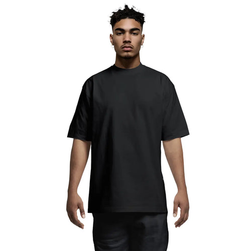 Oversize Basic T-shirt Siyah - Ön