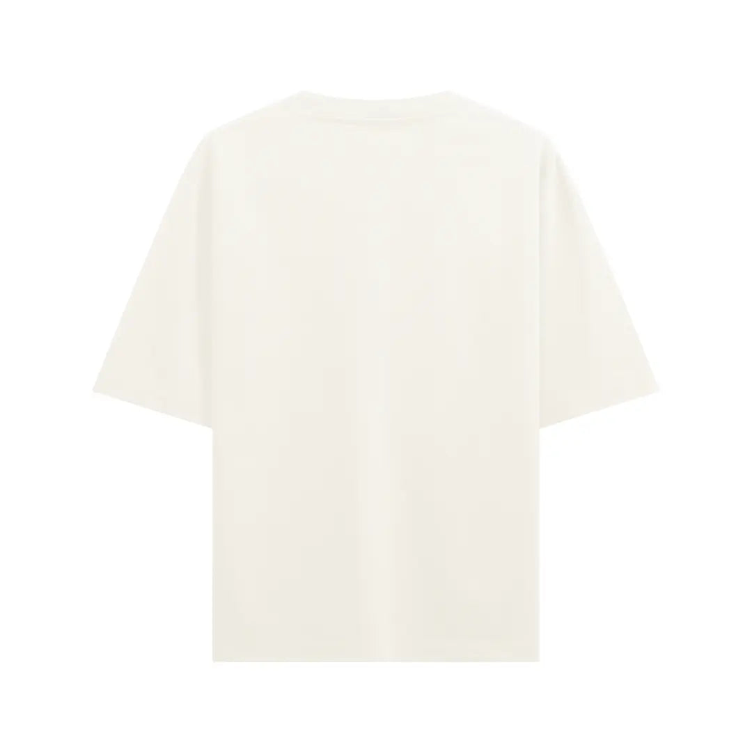 Oversize Basic T-shirt Beyaz - düz